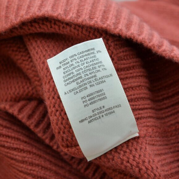 NWOT Aritzia Wilfred 100% Cashmere Montpellier Luxe Turtleneck Dusty Rose Sz M - Picture 7 of 7